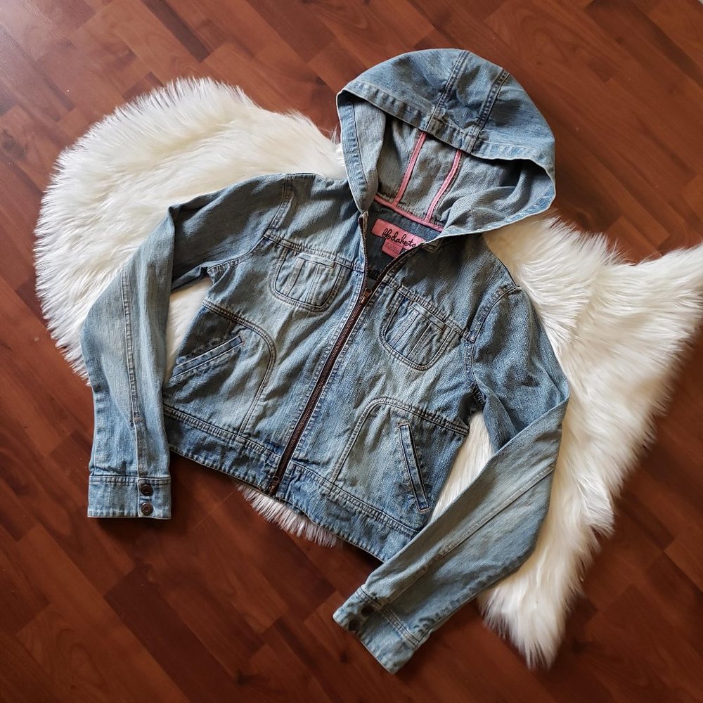 BB Dakota Light Blue Hooded Denim Jacket
